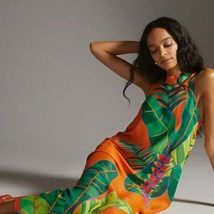 FARM Rio Tropical Maxi Dress - Orange and Green